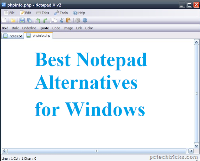 Notepad alternatives